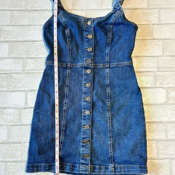 Garage Blue Denim Mini Dress - Picture 5 of 7
